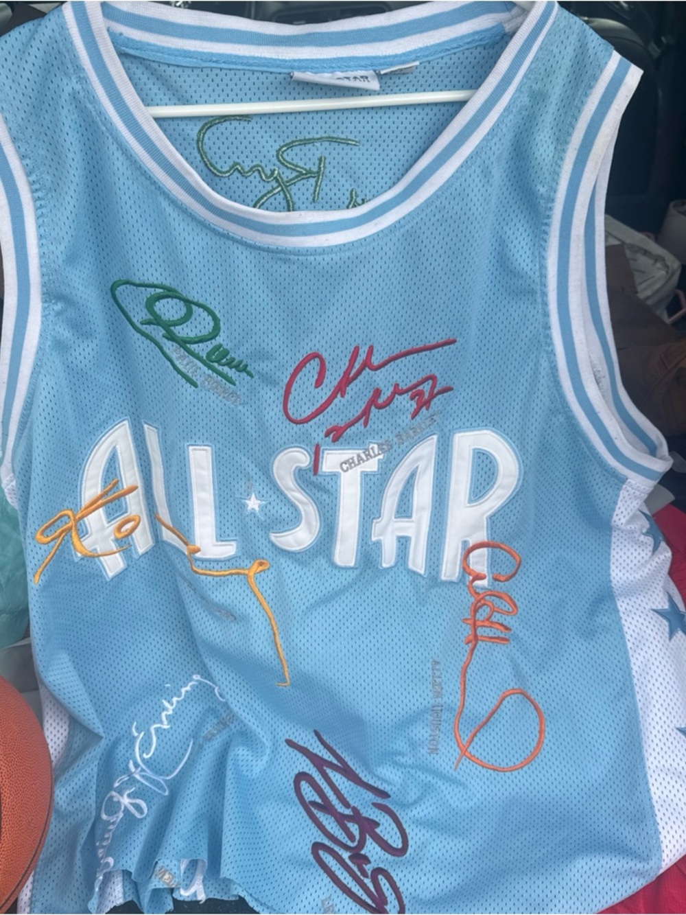 Light Blue All-Star Mesh Basketball Jersey - Unbranded